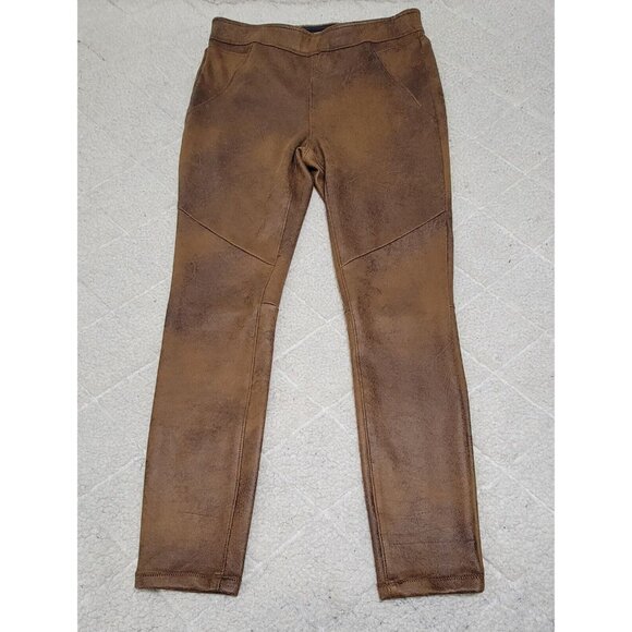 Free People Womens Brown Never Let Go Faux Leather Brown Pull On Pants‎ Size 6 - Picture 3 of 13